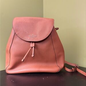 Kate Spade Tan Leather Backpack